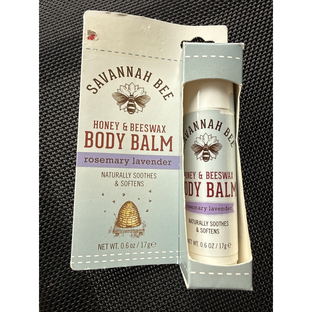 Savannah Bee Company Rosemary Lavender Body Balm - 0.6 oz. NIB